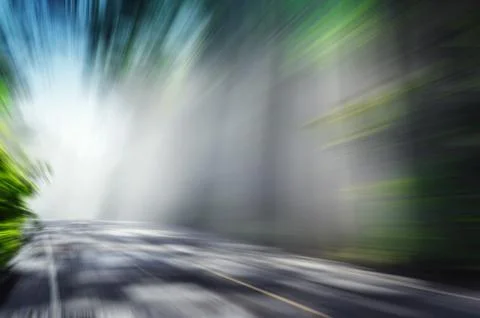 Motion blurred road Illustrazione stock