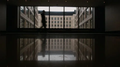 Motion-blurred silhouette of a man going Stock Footage 170509363