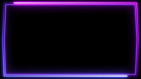 Motion of border frame ; neon light line running. Stock Footage 289532982