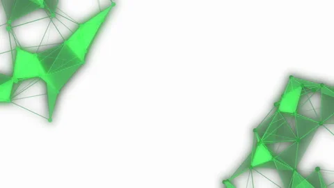 Motion of bound particles on a white background. dynamic structures. plexus Video stock 86993925