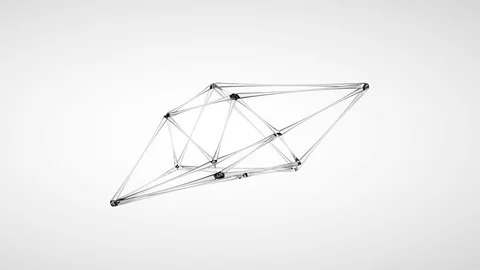 Motion of bound particles on a white background. dynamic structures. plexus b Stock Footage 101554952