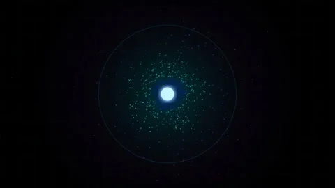 Motion of Bright Blue Moon in Night Sky with Stars in a Sequence of Video F.. Stock Footage 342620534