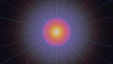Motion of a Bright Central Star with Radiating Light Effects in a Dynamic S.. 動画素材 338314115