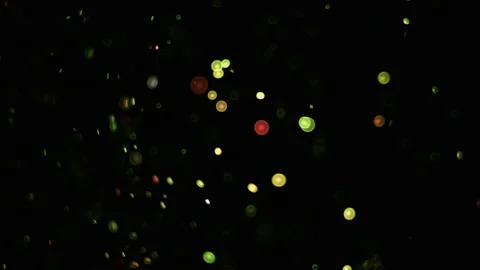 The motion of bright green particles. slow motion Stock Footage 158489803