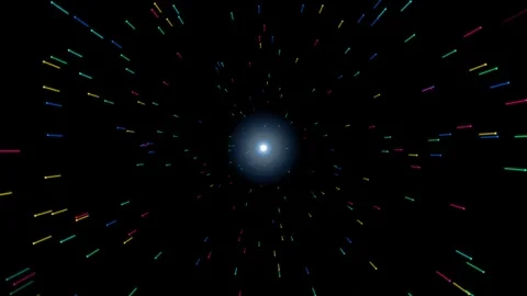 Motion of a Bright Star Through Space with Dynamic Starfield Background for.. 库存影片 342562798