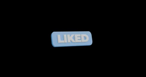 Motion of the Like button. 3D render. Stockbeeldmateriaal 259411615