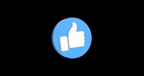 Motion of the Like button. 3D render. Stockbeeldmateriaal 259422452