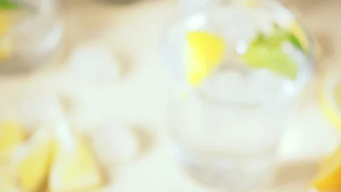 The motion of the camera on a liquid jet in focus slow motion Stock Footage 87699620