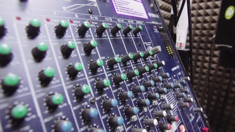 Motion of the camera over the engineer's remote Stock Footage 120425019