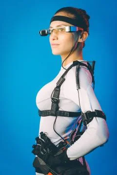 Motion caption virtual reality Stock Photos