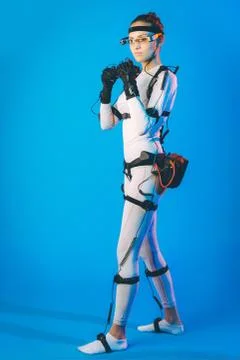 Motion caption virtual reality Stock Photos