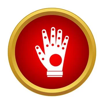 Motion capture glove icon for virtual reality concept Stock Illustration