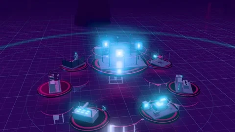 Motion Capture Stage Above Robot Arm And Humanoid Testing Platforms Under Stock Footage 344403462