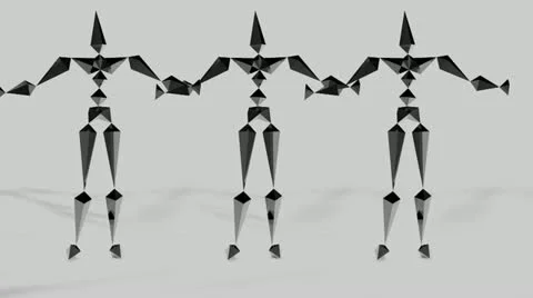 Motion captured people Stock Footage 18196581