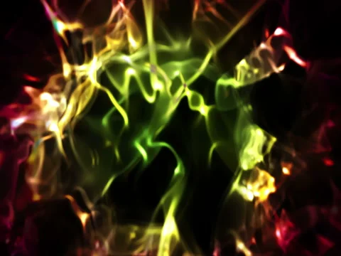 Motion Caustics Electric Multicolored Waves Floating Spinning Lines Background Stock Footage 80310569