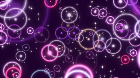 Motion circles and light on purple background, loop Stock Footage 126561746