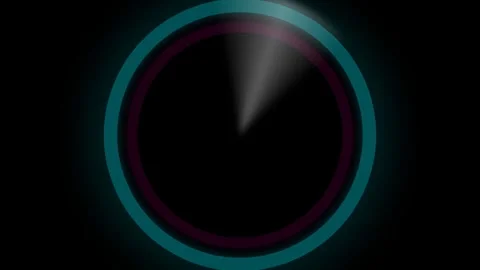 Motion of Circular Light Rings with Dynamic Beam Effects. Stock-Footage 336611033