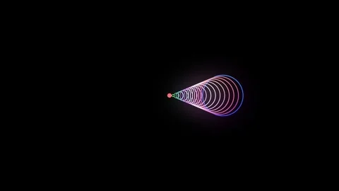 Motion circular lines on blue background. Geometric abstract background desig Video stock 307550592