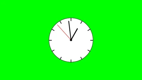 Motion of Clock Hands Showing Time Passing in a Dynamic Video Scene. Stock Footage 342667703
