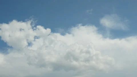 The motion of clouds on beautiful blue sky with sunlight in summer day. Nature  Stock Footage 132276539