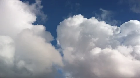 Motion clouds in blue sky rolling, Towering Cumulus Cloud Stock Footage 112361209