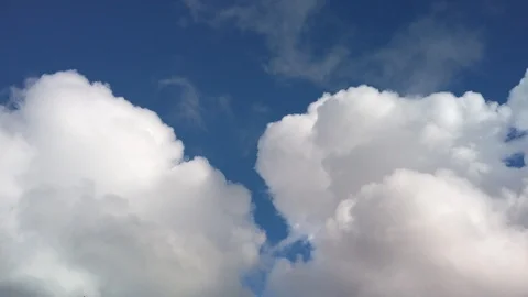 Motion clouds in blue sky rolling, Towering Cumulus Cloud Stock Footage 112361347