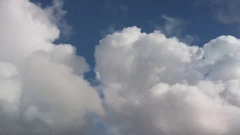 Motion clouds in blue sky rolling, Towering Cumulus Cloud Stock Footage 112362711