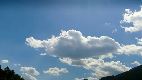 Motion of clouds. Hyper Lapse. Stock Footage 80033947