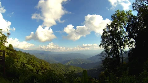 The motion of clouds at the mountain, Doi Phu Kha. Stock Footage 49868961