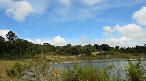 The motion of the clouds in the rainy season. Video stock 43345120