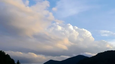 Motion of clouds at sunset. Time Lapse Stock Footage 79640269