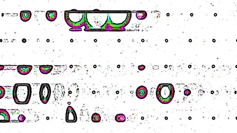 Motion Colored Psychedelic Particles Running Flowing Abstract Background Video stock 75860850