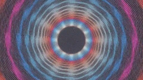Motion of colorful circles rotating in a pattern Stock Footage 339354588