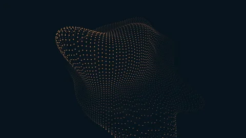 Motion colorful dots in abstract shape in black space 스톡 동영상 230063581