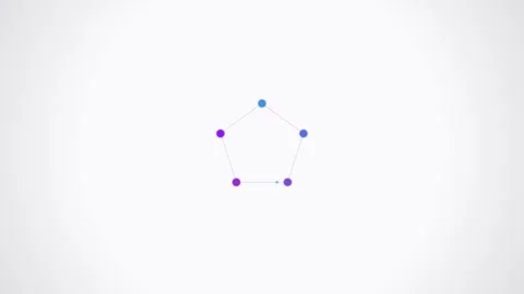 Motion of colorful dots forming dynamic patterns in a minimalistic white ba.. 库存影片 342668318