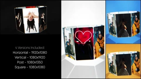 Motion Column Gallery After Effects stock
