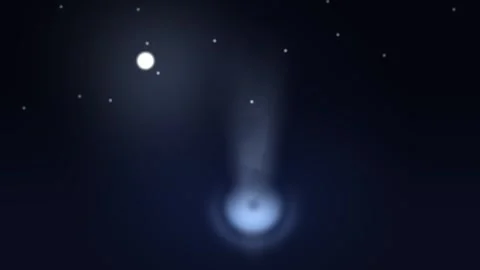 Motion of a comet streaking across a dark night sky Stock Footage 338230162