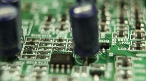 Motion Control Complex Circuit Board, Technology Backgrounds Data System Design Stock Footage 8765482