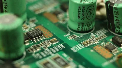 Motion Control Complex Circuit Board, Technology Backgrounds Data System Design Stock Footage 8765878