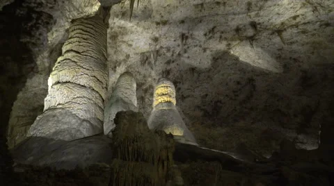 Motion Control Dolly Shot of Carlsbad Caverns -Dolly Right / Pan Left- Stock Footage