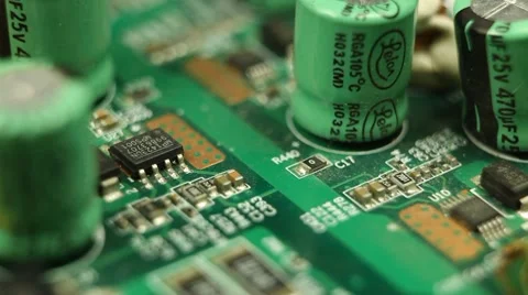 Motion Control Electronics Industry, Motherboard Computing Abstract Processors Stock Footage 8765887