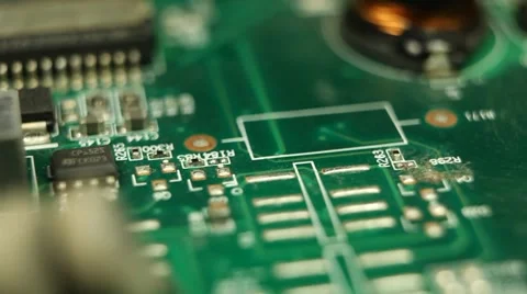 Motion Control Modern Circuitboard Manufacturing Microcontroller Engineering Video stock 8765646