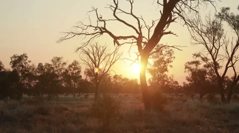 Motion Control Outback Sunset Stock Footage 57374285