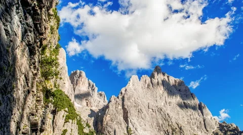 Motion control time lapse of clouds shifting above mountain peaks Stock Footage 68317455