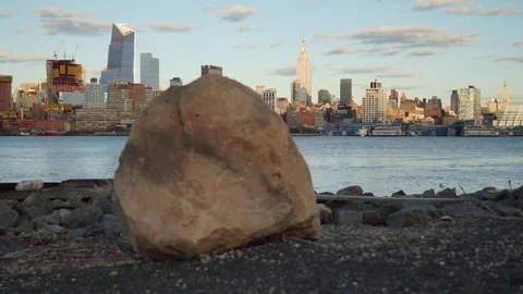 Motion Control Time-lapse of the Midtown Skyline at Sunset Stock Footage 74134174