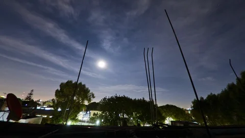 Motion control time lapse of the moon and clouds in Mexico City. Vidéo 92868186