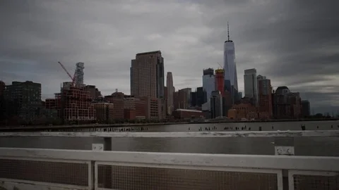 Motion Control Time-lapse or Hyperlapse of Manhattan and The World Trade Center Stock Footage 74600603