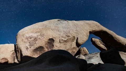 Motion control timelapse milky way at The Arch Joshua Tree Stock Footage 78792163