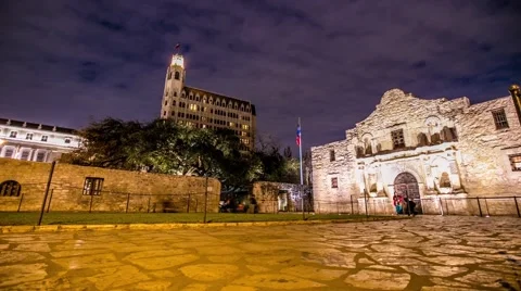 Motion Controlled Time-lapse of the Alamo in San Antonio, TX Stock-Footage 60141187