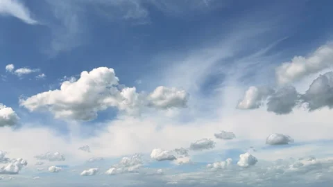 Motion controlled time lapse taken fluffy clouds with blue sky. Stock-Footage 310128390